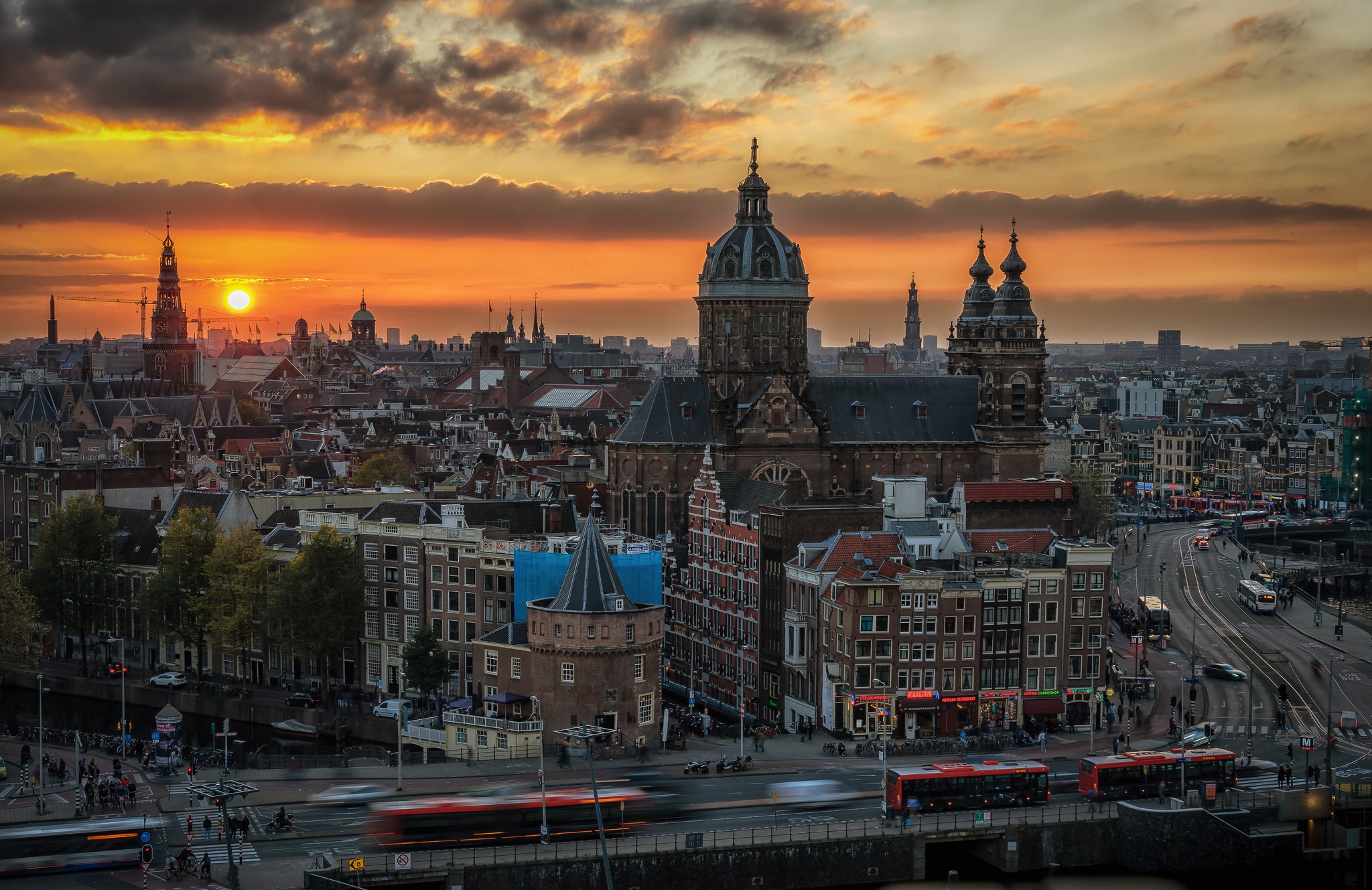 man_made-amsterdam-building-city-netherlands-sunset-424281